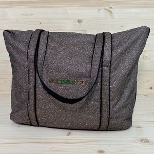 Victoria's Secret Gold Glitter Glamour Tote Bag